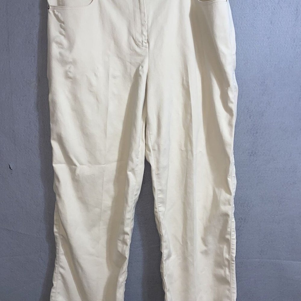 St. John‎ Collection Pants Straight Leg Career Casual Beige Size Unknown